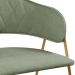 Conjunto 4 Cadeiras Veneza Bouclé Verde Oliva Metal Dourado