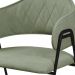 Conjunto 4 Cadeiras Veneza Bouclé Verde Oliva Metal Preto