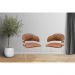 Conjunto 4 Cadeiras Veneza Couro Caramelo Metal Champanhe