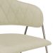 Conjunto 4 Cadeiras Veneza Linho Palha Metal Champanhe