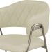 Conjunto 4 Cadeiras Veneza Linho Palha Metal Champanhe