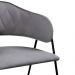 Conjunto 8 Cadeiras Veneza Bouclé Cinza Metal Preto