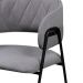 Conjunto 8 Cadeiras Veneza Bouclé Cinza Metal Preto