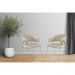 Conjunto 8 Cadeiras Veneza Couro Pérola Metal Champanhe
