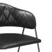 Conjunto 8 Cadeiras Veneza Couro Preto Metal Preto