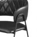 Conjunto 8 Cadeiras Veneza Couro Preto Metal Preto