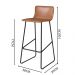 Conjunto Mesa Bistrô Tampo Preto 3B Caramelo e Metal Preto