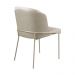 Conjunto Mesa de Jantar Barcelona Off White Base Champanhe 1,35M com 4 Cadeiras Aurora