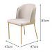 Conjunto Mesa de Jantar Barcelona Off White Base Dourado 1,35M com 4 Cadeiras Aurora