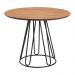 Conjunto Sala de Jantar Rubi Cinamomo com 4 Cadeiras Cristal Couro Caramelo Base Preto
