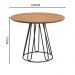 Conjunto Sala de Jantar Rubi Cinamomo com 4 Cadeiras Cristal Couro Caramelo Base Preto