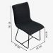 Conjunto Sala de Jantar Rubi Cinamono c/ 4 Cadeiras Linho Preto