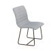 Conjunto Sala de Jantar Rubi Off White com 4 Cadeiras no Linho Cinza