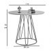 Conjunto Sala de Jantar Rubi Off White com 4 Cadeiras no Linho Cinza