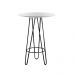 Mesa Bistrô Dubai Off White com Base Preto 60 cm