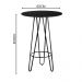Mesa Bistrô Dubai Preto com Base Preto 60 cm