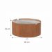 Mesa de Centro Olinda Redonda Tampo Marmorizado Off White e Estrutura em MDF Laminado