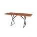 Mesa de Jantar Angra Amadeirado 1,60m x 0,90m com Base de Metal Preto