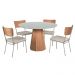 Mesa de Jantar Lisboa Tampo Redondo Off White 1,20 M
