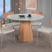 Mesa de Jantar Lisboa Tampo Redondo Off White 1,35M