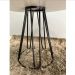 Mesa de Jantar Rubi Branca com Base de Metal Preta