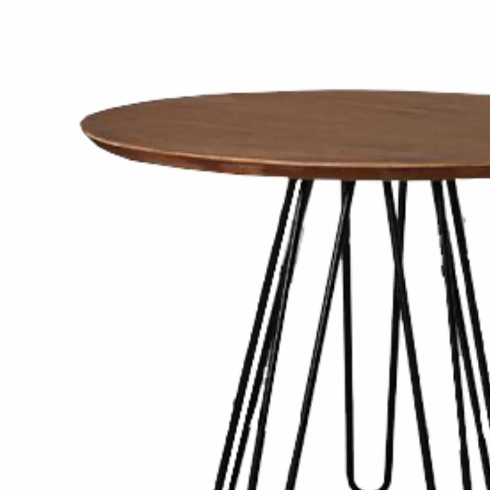 Mesa de Jantar Rubi Cinamomo em Metal Preto 1,00 M