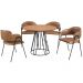 Mesa de Jantar Rubi Cinamomo em Metal Preto 1,20 M
