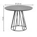 Mesa de Jantar Rubi Cinamomo em Metal Preto 1,20 M