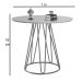 Mesa de Jantar Rubi Cinamono com Base de Metal Champanhe