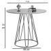 Mesa de Jantar Rubi Off White com Base de Metal Cobre