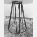 Mesa de Jantar Rubi Off White com Base de Metal Cobre