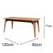 Mesa de Jantar Vitória Retangular 1,80M Cinamomo