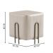 Puff Realeza Decorativo Couro Pérola Metal Champanhe