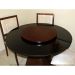 Prato Giratório Centro De Mesa Madeira Castanho 60cm