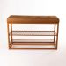 Sapateira Banco Sion Duo - Estofado Marrom (60cm) Cor:Terra Cota