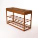 Sapateira Banco Sion Duo - Estofado Marrom (60cm) Cor:Terra Cota