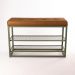 Sapateira Banco Sion Duo - Estofado Marrom (60cm) Cor:Verde Oliva