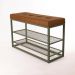Sapateira Banco Sion Duo - Estofado Marrom (60cm) Cor:Verde Oliva