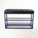 Sapateira Banco Sion Duo - Estofado Preto (60cm) Cor:Azul