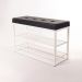 Sapateira Banco Sion Duo - Estofado Preto (60cm) Cor:Branco