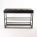 Sapateira Banco Sion Duo - Estofado Preto (60cm) Cor:Cinza