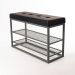 Sapateira Banco Sion Duo - Estofado Preto (60cm) Cor:Cinza