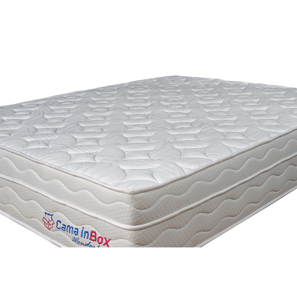 Colchão Queen com Molas Ensacadas Cama inBox Wonderful Branco 158x198x32