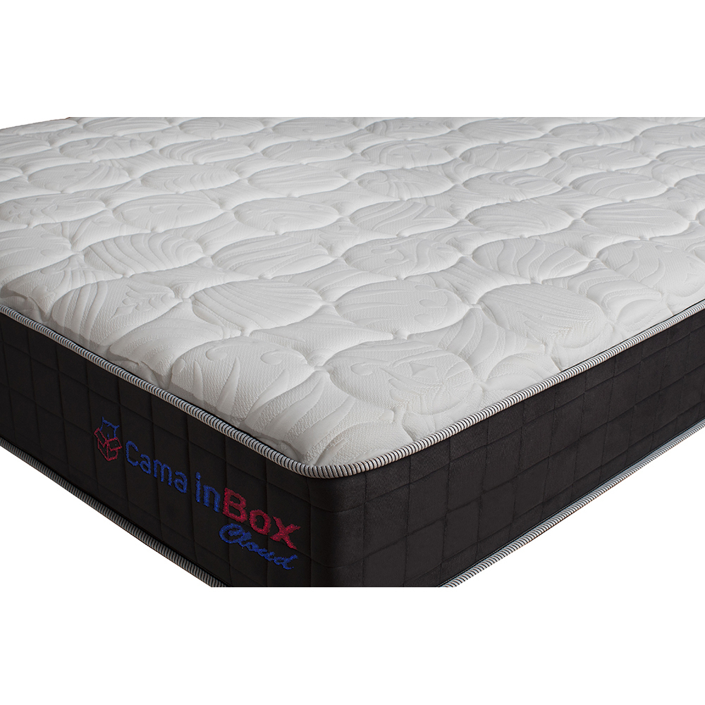 Colchão Solteiro com Molas Ensacadas Cama inBox Cloud Cinza 88x188x28