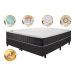 Conjunto Cama Box King com Molas Ensacadas Cama inBox Cloud Cinza 193x203x67