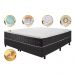 Conjunto Cama Box Queen com Molas Ensacadas Cama inBox Cloud Cinza 158x198x67