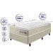 Conjunto Cama Box Solteiro com Molas Ensacadas Cama inBox Cloud Bege 88x188x67