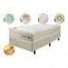 Conjunto Cama Box Solteiro com Molas Ensacadas Cama inBox Cloud Bege 88x188x67