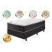 Conjunto Cama Box Solteiro com Molas Ensacadas Cama inBox Cloud Cinza 88x188x67