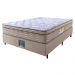 Cama Box Casal Colchão Ortopédico + Box 138x188x67 One Face Espuma D33 Dourado